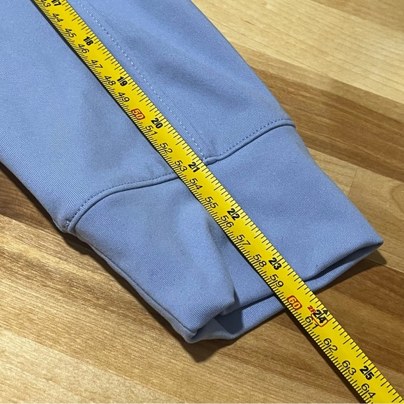 Adidas Light Blue 1/4 Zip Long Sleeve Pullover - Size Medium - KU Jayhawks Logo - Picture 14 of 14